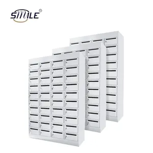 SMILE TECH personalizable Exterior de metal Apartamento Buzones de correo de grupo de bloqueo Buzón de letras de metal Buzón