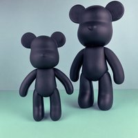 Ours en vinyle vierge à construire soi-même - Jouet blocs de construction et décoration créative tendance pour couple au style graffiti