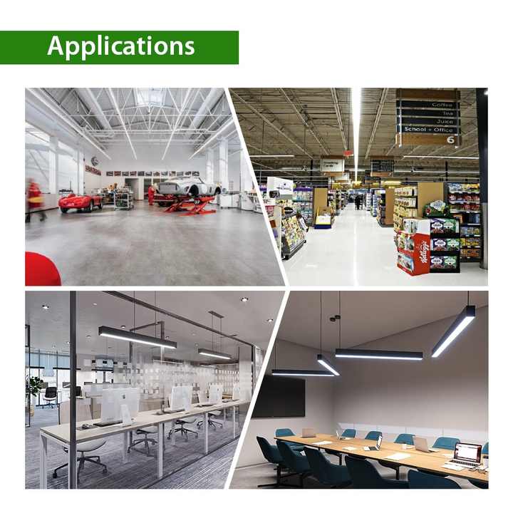 4fft 8FT High-End Office Pendant Mounted LED Linear Light