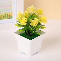 Vente directe d'usine, fleurs artificielles en bonsaï, petit pot de fleurs en plastique, décoration pour la maison, salon, décoration de salon