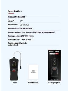 Профессиональный V066 детектор тормозной жидкости тестер DOT3 DOT4 DOT5.1-Точный Датчик качества масла автоматический диагностический инструмент - Product Image 5