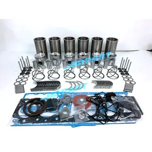 D7E Rebuild Overhaul Kit With Bearings Cylinder Liner Piston Rings Full Gasket Set Engine Valves Kit For Volvo