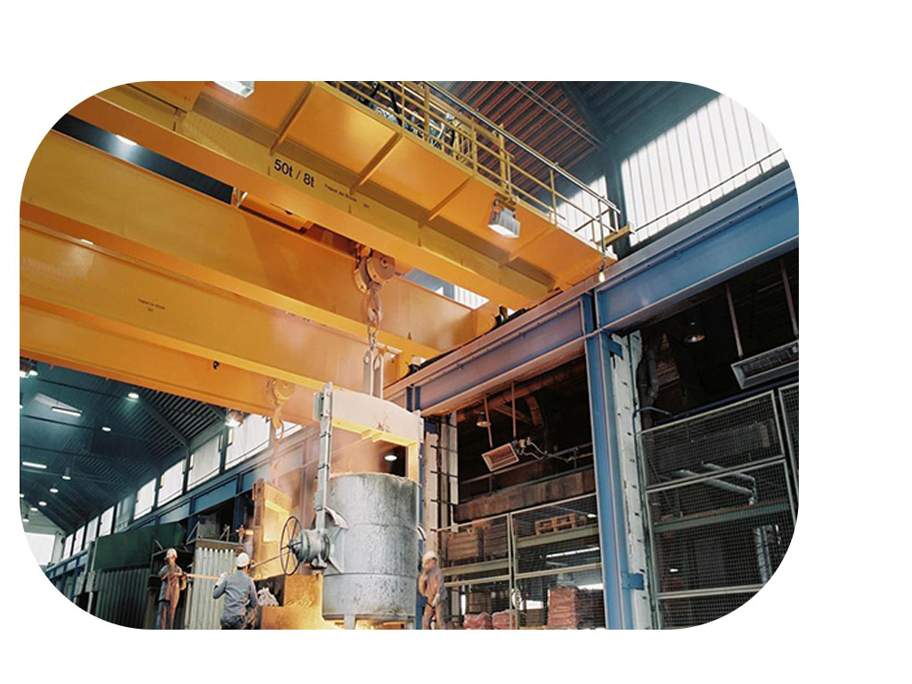 Hook Double Girder Overhead Travelling Crane 100 / 20T 22m Lifting Height