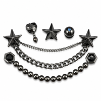Accessoire Chaîne Métallique Punk pour Chaussures - Idéal pour les Trous des Lacets des Bottines, Parfait pour la Décoration DIY de Chaussures à Trous