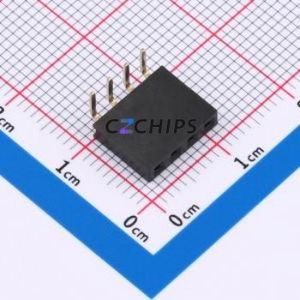HX PM2.54-1x4P WC-Y Pin Socket Bent Lead Through Hole,P=2.54mm Connector 1x4P 2.54mm Square Hole Right Angle Insert - Product Image 1