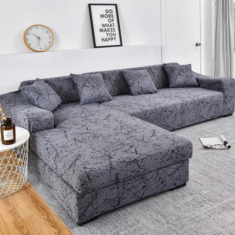 Sofa Cover Geometric Couch Cover Elastic Sofa Cover for Living Room Pets Corner L Shaped Chaise Longue Sofa Slipcover