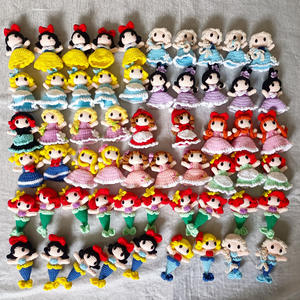 Ganchillo Hecho a Mano para <span class=keywords><strong>Muñeca</strong></span> Princesa, Colgante <span class=keywords><strong>de</strong></span> Sirena Tejida, Decoración - Product Image 2