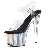 Sandales à talons hauts pour femmes, chaussures de pole dance pour femmes, sandales de performance en boîte de nuit, talon de 17 cm