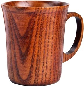 Vente chaude Jujube Tasse En Bois avec Poignée Confortable Tasse En Bois pour Café Thé Lait Bière Nature Tasse À Thé En Bois - Product Image 1