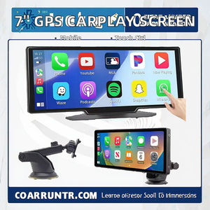 Écran portable sans fil CarPlay Android Auto de 10,26 pouces avec enregistreur de conduite TFT pour Audi, installation facile dans n'importe quelle voiture - Product Image 2