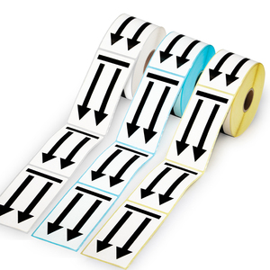 Etiqueta de flecha personalizada, flechas rojas, este lado hacia arriba, pegatinas de manejo seguro, etiqueta autoadhesiva, 50x100, etiqueta de flecha de 2x4 pulgadas - Product Image 2