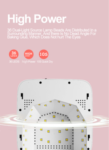 Venta al por mayor 1PC profesional lámpara UV luz LED Máquina secadora de <span class=keywords><strong>uñas</strong></span> 36W de potencia <span class=keywords><strong>para</strong></span> Nail Art Gel - Product Image 5