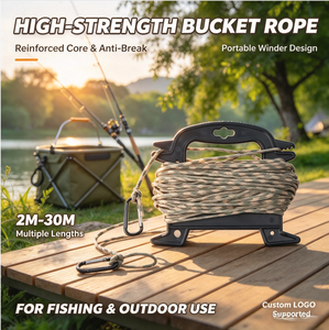 Cordon de sécurité multifonctionnel pour la pêche, haute résistance, avec <span class=keywords><strong>enrouleur</strong></span> de rangement pour seau pliable et corde à <span class=keywords><strong>linge</strong></span> - Product Image 1