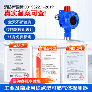 เครื่องตรวจจับก๊าซไวไฟพร้อมระบบเตือนภัย แบบติดตั้งถาวร ช่วงการตรวจจับ 0-100LEL 0-****PPM สำหรับสถานีบริการอาหาร สถานีเติมน้ำมัน และห้องพ่นสี - Product Image 5