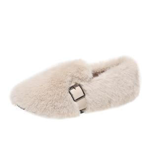 Pantuflas de gamuza suave de alta gama, aptas para uso en interiores y exteriores, pantuflas de invierno para mujer, cómodas y afelpadas, con función antideslizante. - Product Image 5