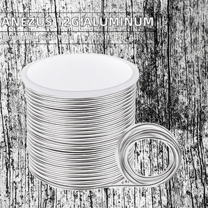 <span class=keywords><strong>Fil</strong></span> <span class=keywords><strong>d</strong></span>'<span class=keywords><strong>aluminium</strong></span> non allié Anezus calibre 12, 100 pieds, 2 mm, pliable, pour sculpture, artisanat, couronnes, bijoux, perlage, fleurs (argent) - Product Image 2