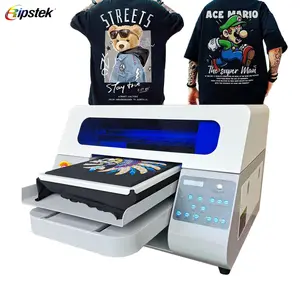 Máquina de impresión de una sola estación, telas de algodón textil, camiseta A3, impresora DTG con cabezal de impresión E-pson xp600 con tablero hoson