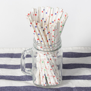 Joinhot Colorful Star Paper Straws Disposable Biodegradable For Parties - Product Image 3