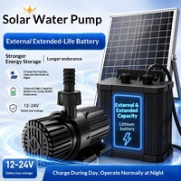 Pompe de circulation silencieuse à énergie solaire, à haut débit, avec filtration automatique et oxygénation, en plastique, pour petits bassins à poissons extérieurs