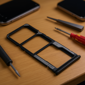 Bandeja para tarjetas Sim y Micro SD para Xiaomi Redmi Note 10 Negro - Product Image 3