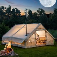 Tente gonflable de luxe imperméable pour l'extérieur pour le camping et le voyage, facile à tenir debout avec le tissu Oxford en coton PVC, design de couple