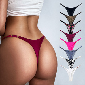 Tanga Sexy de Satén Tipo G-String y Pantalón T de Seda de Hielo para Fitness Ropa Interior Femenina Bragas Levanta Cadera de Tiro Bajo Panties de Talle Alto Íntimos R2042 - Product Image 6