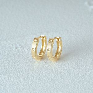 CANNER Pendientes de Aro Huggies Clásicos de Plata de Ley 925 con Incrustaciones de Circonita 5A, Joyería para Mujer, Chapados en Oro de 18K, Ideales para Fiestas - Product Image 3