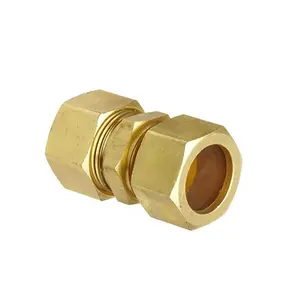 Brass air brake hose tube fittings equal straight Union Tee with Elbow pipes