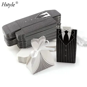 Bride And Groom Dresses Wedding Candy Box Gifts Bags Favor Boxes Wedding Bonbonniere DIY Event Party Favor Decoration HS554