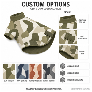 Dog Geometric Pattern Vest Modern Leisure Style All Seasons Breathable Textile Pet <b>Clothes</b> <b>for</b> Dogs - Product Image 3