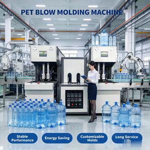 Machine de soufflage de bouteilles PET semi-automatique 350 ml 2 cavités 800 BPH certifiée CE pour shampoing - Product Image 1