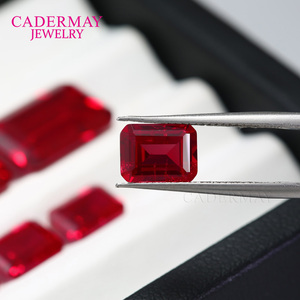 Cadermay 100% puro piccione naturale sangue Redt gemma di pietra sciolto rettangolo di taglio sintetico Roy naturale piccione rosso sangue - Product Image 4