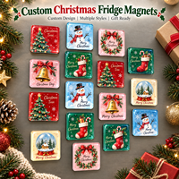 Aimants de réfrigérateur de Noël personnalisés en acrylique, impression UV, dôme époxy, souvenir de Noël, cadeau, fabricant en gros, fournisseur OEM