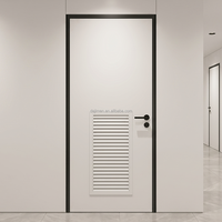 Porte intérieure en bois avec finition mélamine HPL, cadre en aluminium sur mesure, pour hôtel, villa, appartement, projet