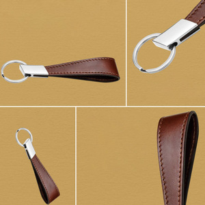 Manufacturer supplies leather keychains, modern minimalist car pendants, car <b>key</b> wrist straps. - Product Image 2