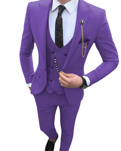 ชุดสูทผู้ชาย 3 ชิ้น ทรงเข้ารูป ชุดทักซิโด้สำหรับงานพรอม ปกแหลม ชุดเพื่อนเจ้าบ่าว = ชุดสั่งตัด - Product Image 4