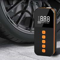 Compresseur d'air multifonctionnel automatique pour pneus, pompe électrique portable numérique avec lumière LED pour voiture, vélo, ballon
