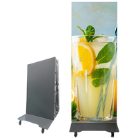 GOB P1.8 P2.5 Ultra Slim Portable LED Poster Écran Pliable Digital Display Banner pour Retail Store Education Double Sided