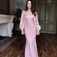 Robes pour femmes SJ 2026, nouvelle robe vintage à col rond, manches longues, robe élégante ornée, robe imprimée tendance, robe décontractée pour femmes