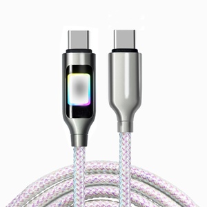 Tùy chỉnh pd100w siêu nhanh sạc bện cáp dữ liệu bảy màu thay đổi kép C giao diện Type-C cho Apple 16 Điều Kiện Mới - Product Image 1