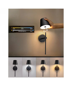 Современный Черный Белый настенный светильник светодиодный настенный светильник для внутреннего отеля прикроватный настенный светильник простой переключатель Регулируемый бра - Product Image 6