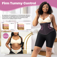 Faja Colombiana Short Levanta Glúteos y Cadera con Control de Abdomen Postoperatoria BBL Moldeadora y Reductora de Muslos para Mujer
