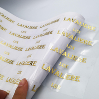 Autocollants adhésifs transparents 3D UV personnalisés avec logo de marque, dorure à chaud or/argent, pour cosmétiques, cadeaux et transferts
