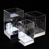Boîte de rangement moderne multicouche transparente en acrylique rectangulaire anti-poussière Yongshenghua, personnalisable