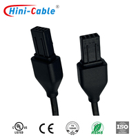 Conector de 2 pines de paso de 2,0mm personalizado de fábrica, moldura negra de PVC, Cable de arnés de cableado de Terminal tipo O, Conductor de aluminio revestido de cobre