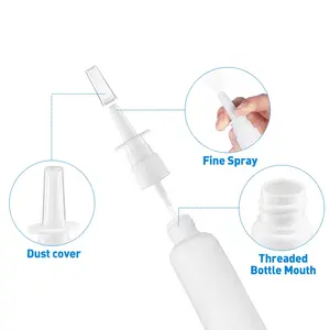 30ml Bottle 10ml 20ml 30ml HDPE Plastic Empty Nasal Spray Bottles