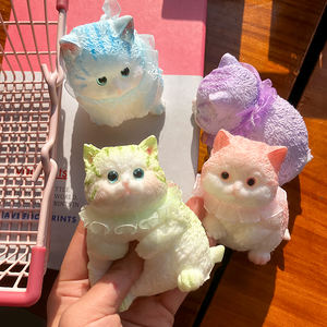 ของเล่นบีบรูปแมวน่ารัก วัสดุพลาสติก ของเล่นคลายเครียดสำหรับเด็ก เล่นสนุก - Product Image 1