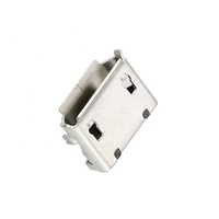 Micro USB tipo B Conector hembra de 5 pines 5,9mm de longitud Montaje SMT horizontal Conector USB de borde enrollado