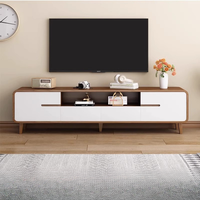 Unité de TV de panneau de placage de cerise de style américain classique antique réglable et extensible pour l'usage de meubles de maison ou d'appartement