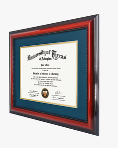 Tùy chỉnh màu đen/anh đào khung gỗ cho giấy chứng nhận tốt nghiệp UV in bằng tốt nghiệp Độ Khung Ảnh Đại Học Logo vật liệu thủy tinh - Product Image 2